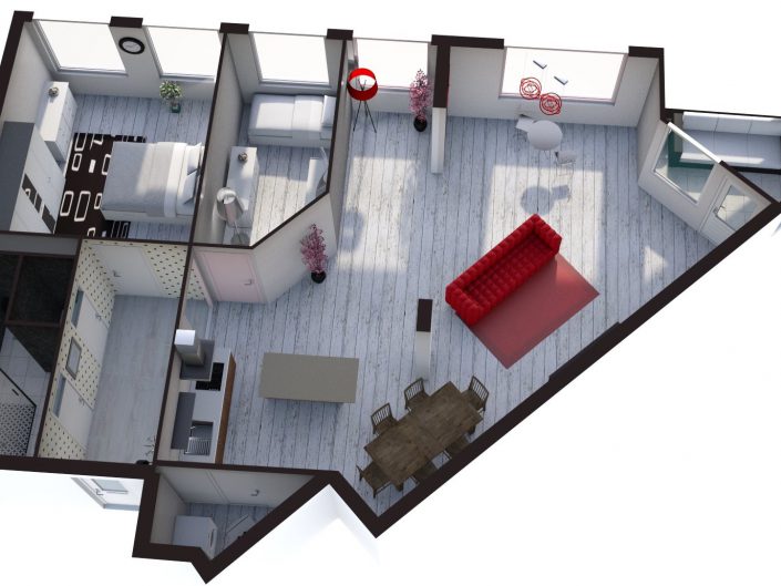 Floorplan 3D Torenwacht 54, Leiderdorp