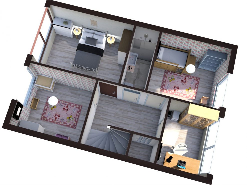 Floorplan Roode Kruisstraat 8, Benthuizen