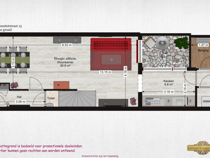 floorplan plattegrond vastgoed 2D