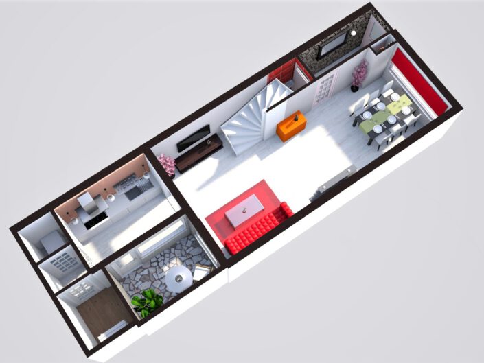 floorplan plattegrond vastgoed 3D