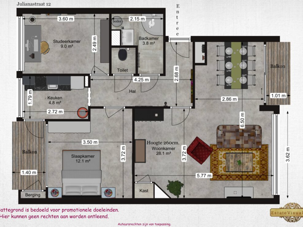 floorplan plattegrond vastgoed 2D