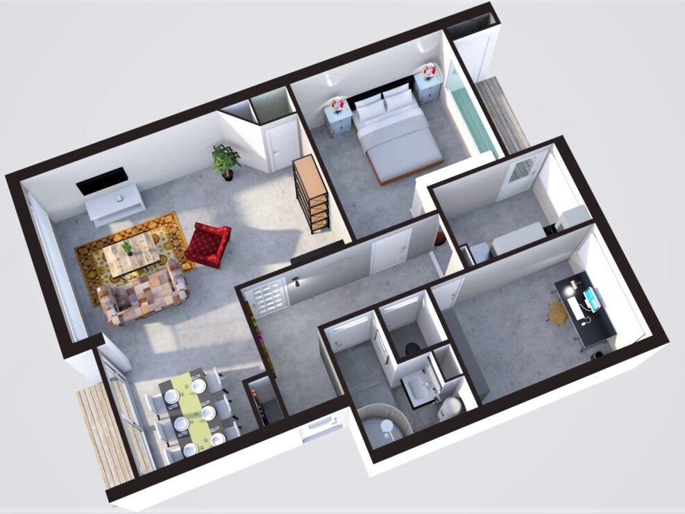 floorplan plattegrond vastgoed 3D