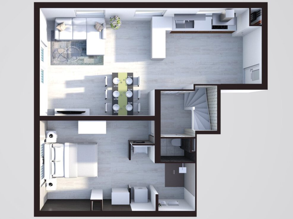 floorplan plattegrond vastgoed 3D